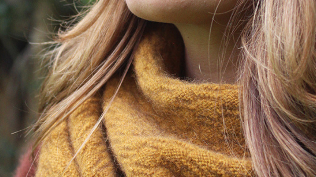 ポッサムメリノ ネックウォーマー マスタード