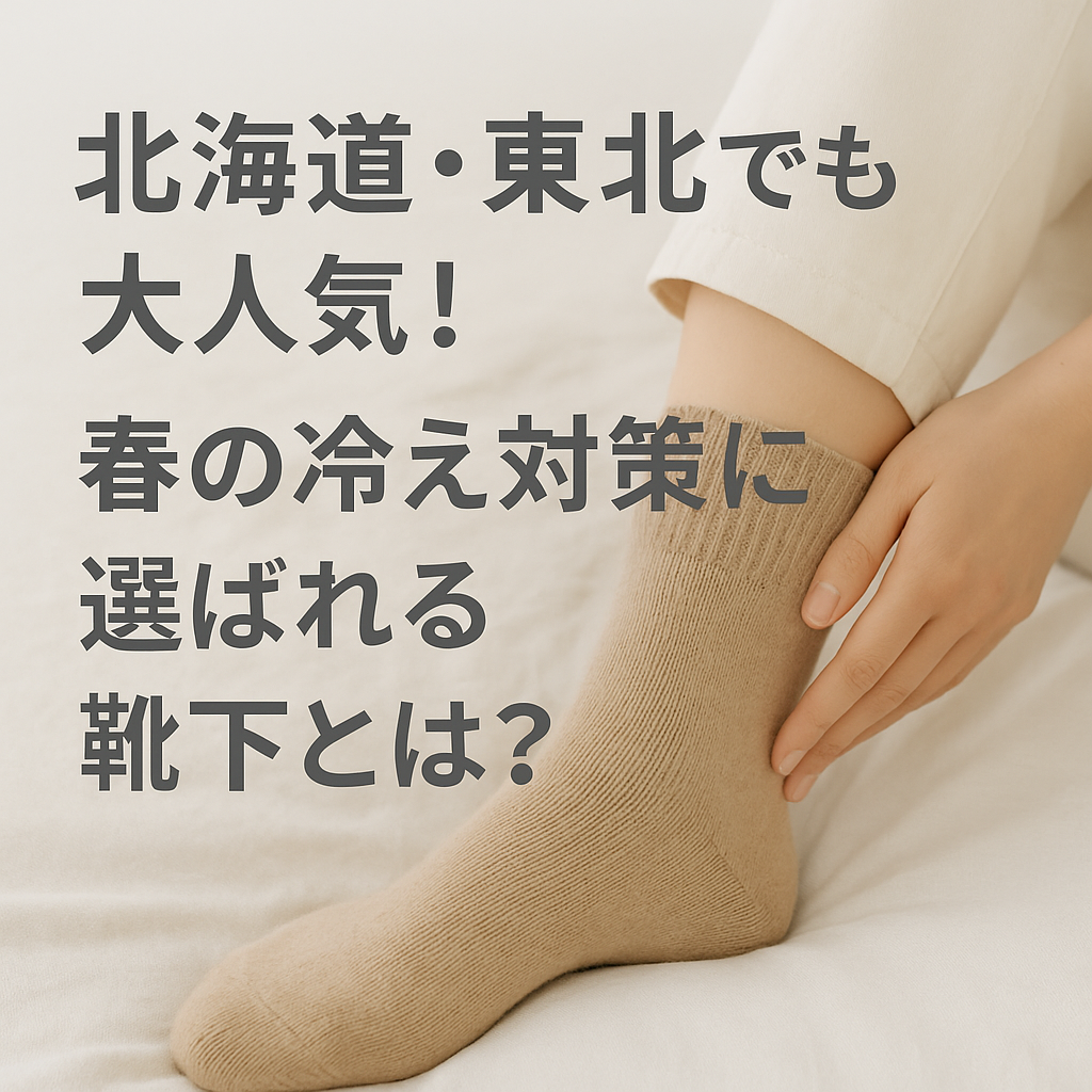 北海道や東北でも大人気な靴下はポッサムメリノです。春の冷え対策に選ばれています。